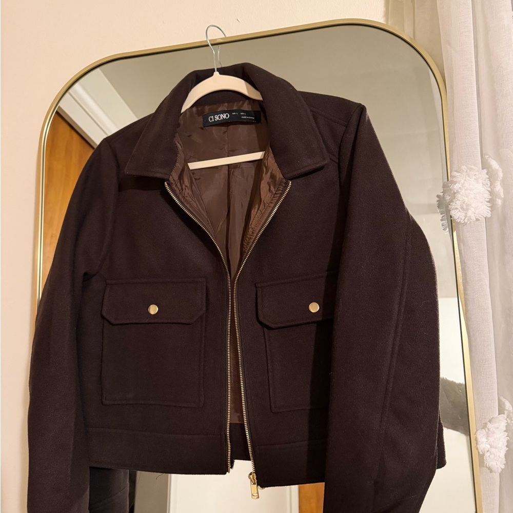 Ci Sono Dark Brown Utility Jacket